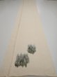 Photo4: 2i06z90  Japanese Kimono Silk  FABRIC Scenery Cream-White 69.7x14.4 (4)