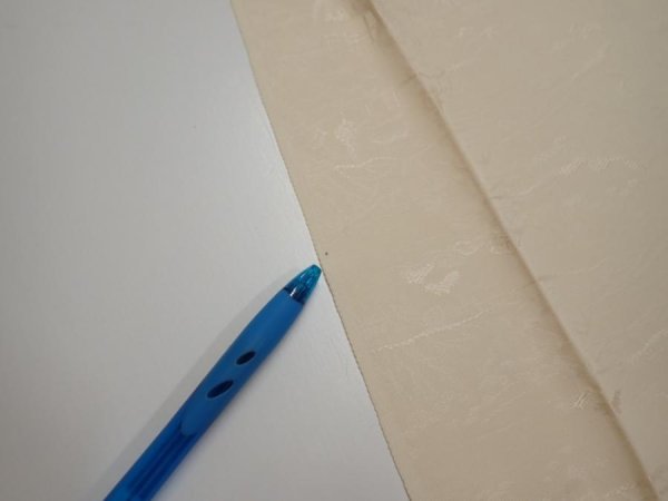 Photo7: 2i06z90  Japanese Kimono Silk  FABRIC Scenery Cream-White 69.7x14.4 (7)