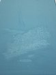 Photo1: 2i01z60  Japanese Kimono Silk  FABRIC Edo era Blue-Gray 43.3x14.2 (1)
