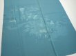 Photo2: 2i03z220  Japanese Kimono Silk  FABRIC Edo era Blue-Gray 63.0x28.3 (2)