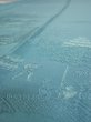 Photo3: 2i03z220  Japanese Kimono Silk  FABRIC Edo era Blue-Gray 63.0x28.3 (3)