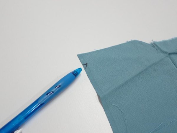 Photo9: 2i03z220  Japanese Kimono Silk  FABRIC Edo era Blue-Gray 63.0x28.3 (9)