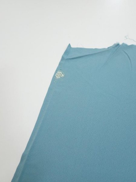 Photo5: 2i04z90  Japanese Kimono Silk  FABRIC Edo era Blue-Gray 65.0x14.4 (5)