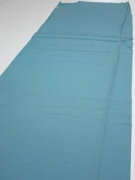 Photo7: 2i04z90  Japanese Kimono Silk  FABRIC Edo era Blue-Gray 65.0x14.4 (7)