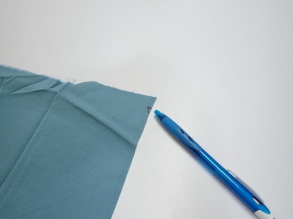 Photo7: 2i05z90  Japanese Kimono Silk  FABRIC Edo era Blue-Gray 68.5x14.4 (7)