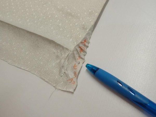 Photo7: 2i01z50  Japanese Kimono Silk  FABRIC Scenery Smoky-white 39.4x13.8 (7)