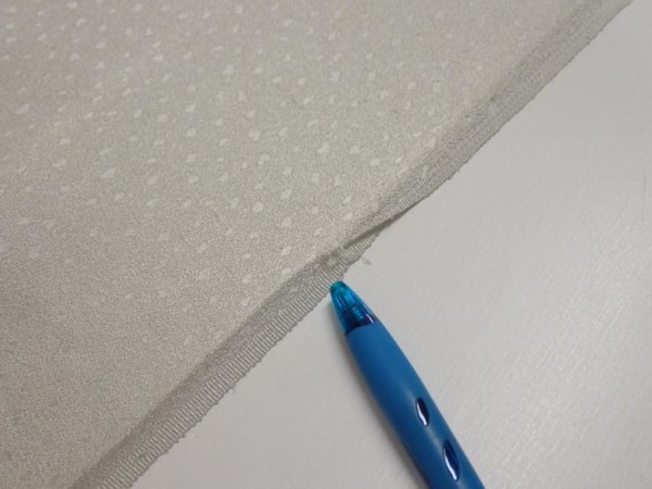 Photo11: 2i01z50  Japanese Kimono Silk  FABRIC Scenery Smoky-white 39.4x13.8 (11)