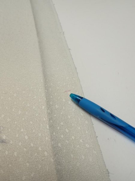 Photo11: 2i04z210  Japanese Kimono Silk  FABRIC Scenery Smoky-white 48.0x40.2 (11)