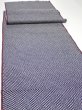 Photo3: 2R05z100  Japanese Kimono Silk  FABRIC Shibori Navy 82.7x14.8 (3)