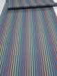 Photo1: 2R06z80  Japanese Kimono Silk  FABRIC Stripe Blue-Gray 82.7x14.2 (1)