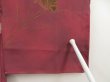 Photo5: 5416T04z560 Vintage Japanese Kimono Silk HAORI Butterfly Wine red (5)