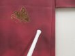 Photo6: 5416T04z560 Vintage Japanese Kimono Silk HAORI Butterfly Wine red (6)