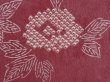 Photo4: 5416T06z520 Vintage Japanese Kimono Silk HAORI Flowers Wine red (4)