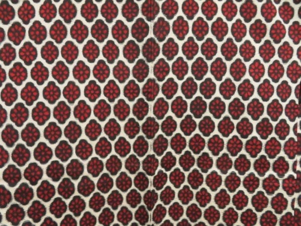 Photo3: 5416T07z380 Vintage Japanese Kimono Silk MEISEN HAORI Flower Dark red (3)