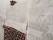 Photo8: 5416T07z380 Vintage Japanese Kimono Silk MEISEN HAORI Flower Dark red (8)