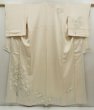 Photo1: 5416T09z880  Japanese Kimono Silk TSUKESAGE Camellia Off-white (1)