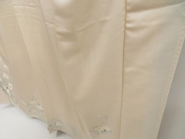 Photo4: 5416T09z880  Japanese Kimono Silk TSUKESAGE Camellia Off-white (4)