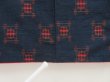 Photo7: 5416T11z880 Vintage Japanese Kimono Silk TSUMUGI  Dark navy (7)