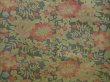 Photo5: 5416T13z670 Vintage Japanese Kimono Silk OSHIMA TSUMUGI Flowers Moss grey (5)