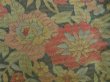 Photo6: 5416T13z670 Vintage Japanese Kimono Silk OSHIMA TSUMUGI Flowers Moss grey (6)