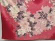 Photo6: 5416T14z1100 Vintage Japanese Kimono Silk FURISODE Peony Dull red (6)