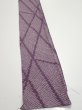 Photo2: 3H08z40  Japanese Kimono Silk  FABRIC Shibori Light purple 63.8x7.3 (2)