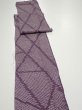 Photo3: 3H09z40  Japanese Kimono Silk  FABRIC Shibori Light purple 86.6x6.7 (3)