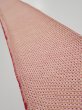 Photo1: 3H08z40  Japanese Kimono Silk  FABRIC Shibori Coral pink 62.2x7.1 (1)