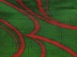 Photo6: 5417T01z810 Vintage Japanese Kimono Silk TSUMUGI Stream Green (6)