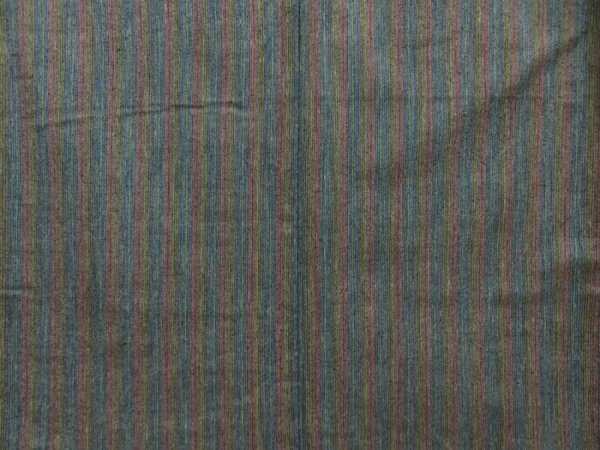 Photo5: 5417T02z870 Vintage Japanese Kimono Silk TSUMUGI  Steel blue (5)