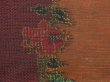 Photo6: 5417T03z840 Vintage Japanese Kimono Silk TSUMUGI Flower Dark orange (6)