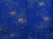 Photo5: 5417T04z920 Vintage Japanese Kimono Silk KOMON Flower Oriental blue (5)