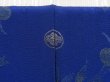 Photo7: 5417T04z920 Vintage Japanese Kimono Silk KOMON Flower Oriental blue (7)