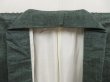 Photo7: 5417T05z810 Vintage Japanese Kimono Silk TSUMUGI Plain Green-Gray (7)