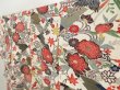 Photo2: 5417T06z860 Vintage Japanese Kimono Silk KOMON Peony Off-white (2)