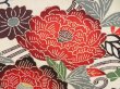 Photo6: 5417T06z860 Vintage Japanese Kimono Silk KOMON Peony Off-white (6)