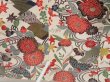 Photo8: 5417T06z860 Vintage Japanese Kimono Silk KOMON Peony Off-white (8)