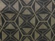 Photo6: 5417T07z660 Vintage Japanese Kimono Silk TSUMUGI  Black (6)