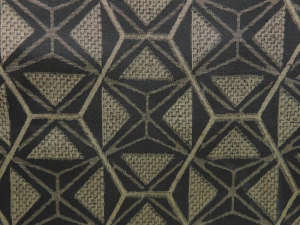 Photo6: 5417T07z660 Vintage Japanese Kimono Silk TSUMUGI  Black (6)