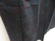 Photo3: 5417T10z780 Vintage Japanese Kimono Silk TSUMUGI Flower Black (3)
