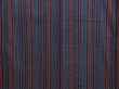 Photo5: 5417T11z810 Vintage Japanese Kimono Silk TSUMUGI Stripe Dark navy (5)