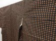 Photo2: 5417T13z820 Vintage Japanese Kimono Silk TSUMUGI  Black (2)