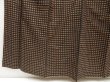 Photo4: 5417T13z820 Vintage Japanese Kimono Silk TSUMUGI  Black (4)