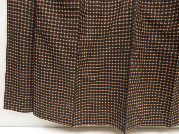 Photo4: 5417T13z820 Vintage Japanese Kimono Silk TSUMUGI  Black (4)