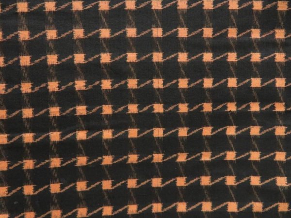 Photo6: 5417T13z820 Vintage Japanese Kimono Silk TSUMUGI  Black (6)