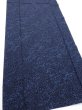 Photo2: 3H05z90  Japanese Kimono Silk  FABRIC Flowers Indigo 63.0x14.8 (2)