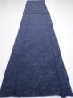 Photo5: 3H06z90  Japanese Kimono Silk  FABRIC Flowers Indigo 62.6x15.0 (5)