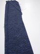 Photo3: 3H07z40  Japanese Kimono Silk  FABRIC Flowers Indigo 55.1x7.5 (3)