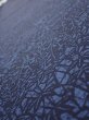 Photo4: 3H08z40  Japanese Kimono Silk  FABRIC Flowers Indigo 55.1x7.5 (4)