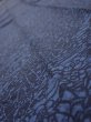 Photo4: 3H09z50  Japanese Kimono Silk  FABRIC Flowers Indigo 66.9x7.3 (4)